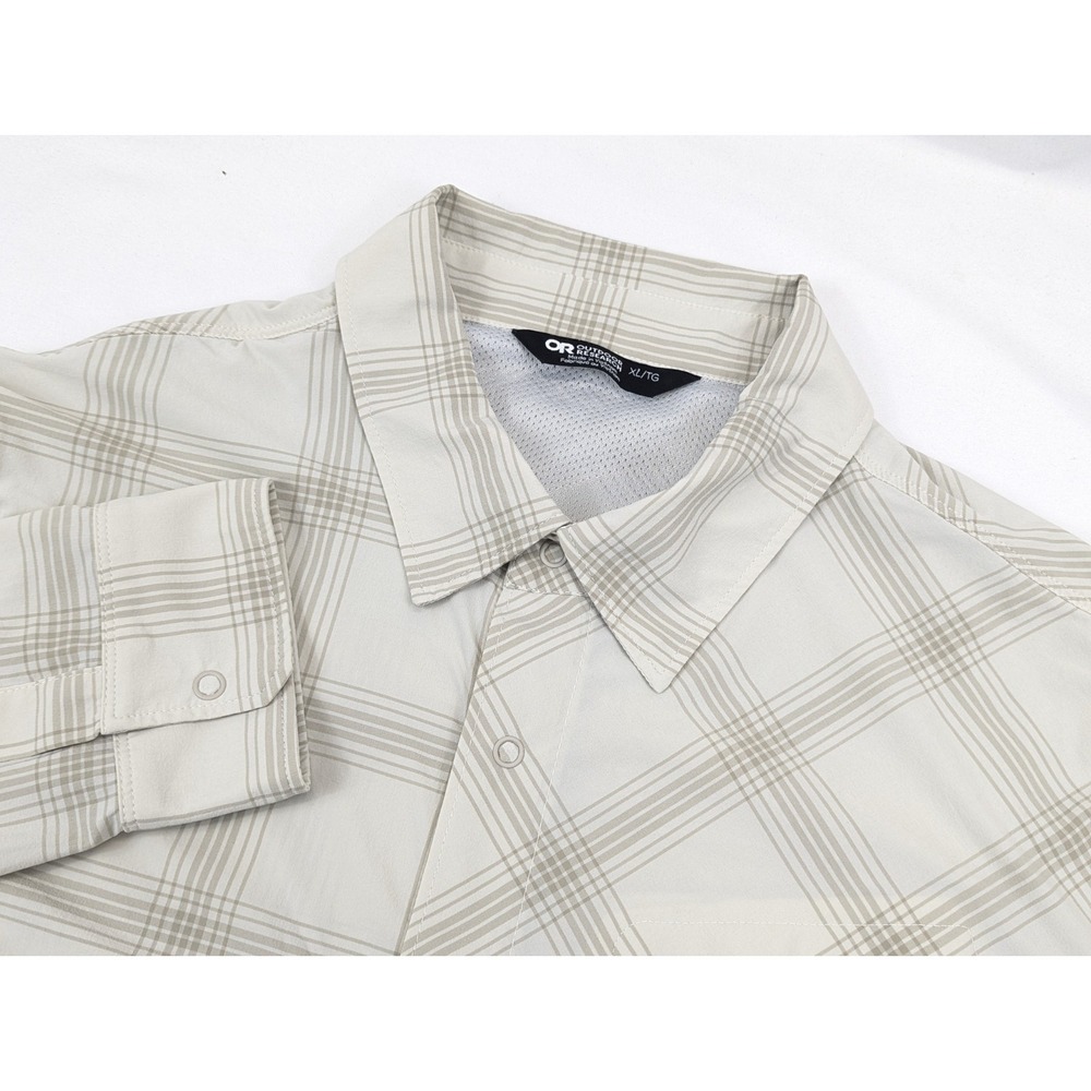 Outdoor Research Astroman Sun Shirt Mens XL Long Sleeve Snap Hiking UPF‎ Stretch